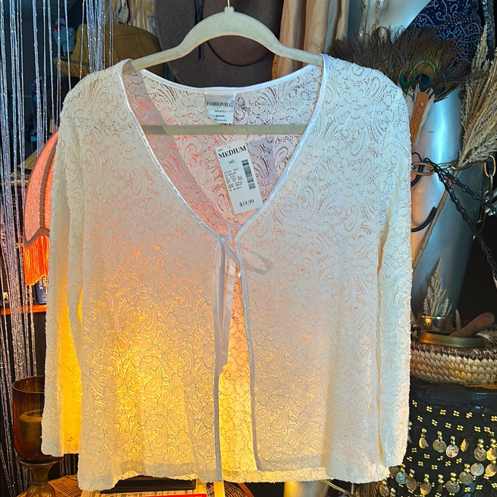Fashion Bug Ivory Lace Top
